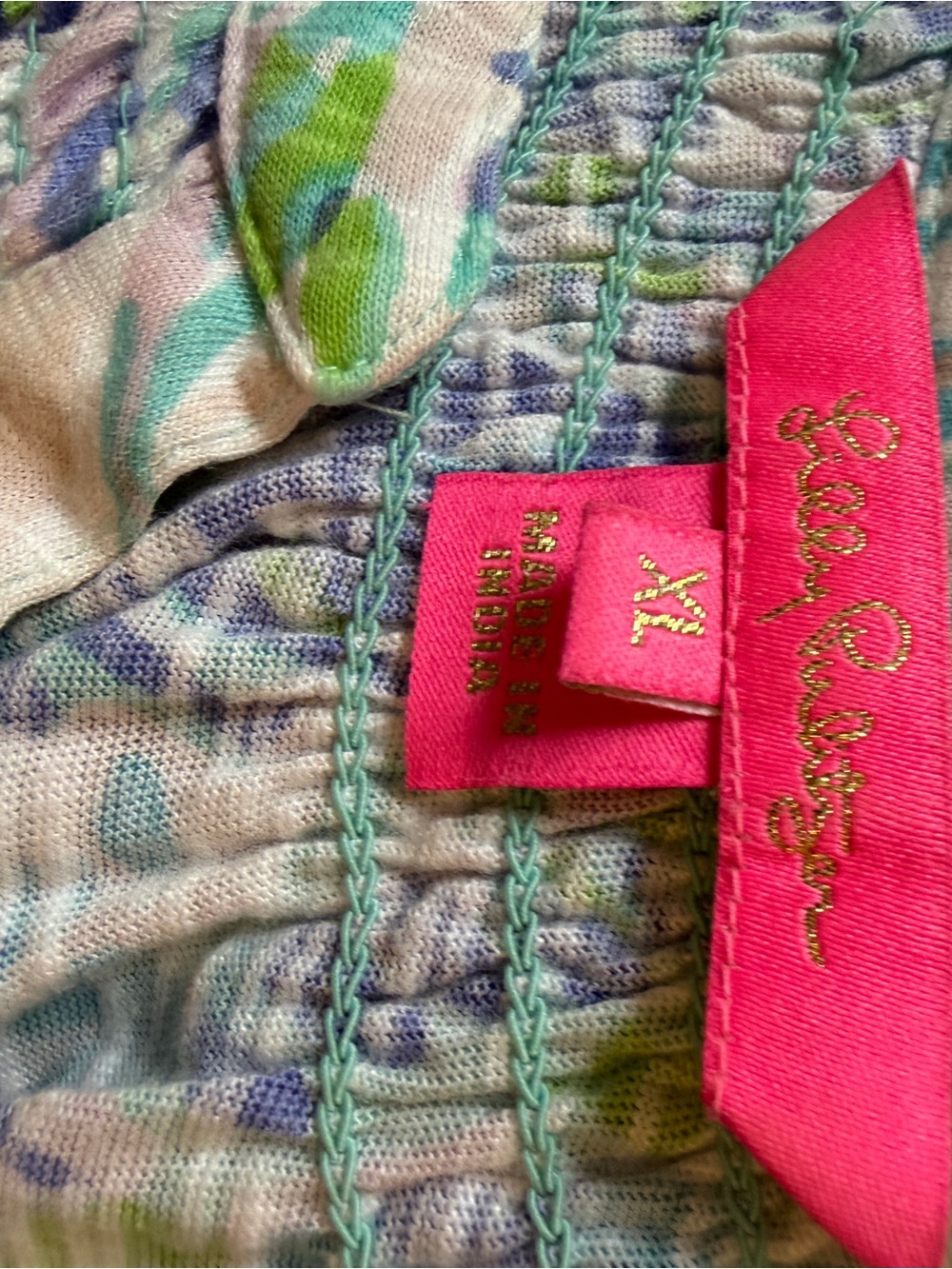 Lilly Pulitzer Sleeveless Tropical Floral Cover-Up in Blue & Green - Picture 7 of 7